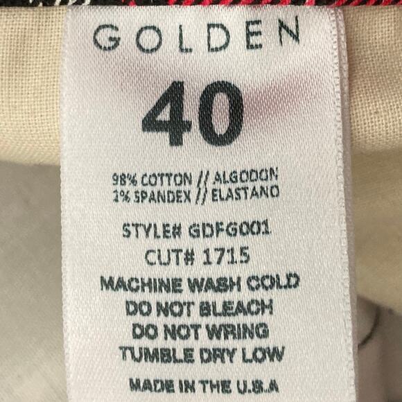 NEW Golden Denim The Union Rivoli Plaid Print Slim Jeans Ankle Zip Tartan 40X34 - Picture 10 of 16